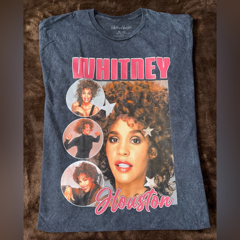 Whitney Houston Vintage Washed Graphic Tee
